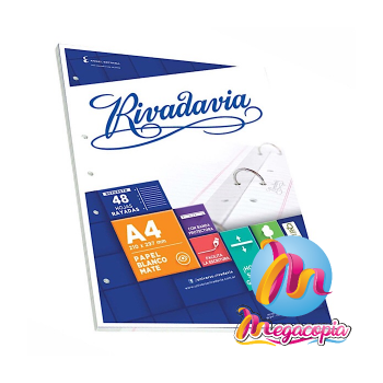 REPUESTO RIVADAVIA A4 - 48 hjs. RAYADO / CUADRICULADO